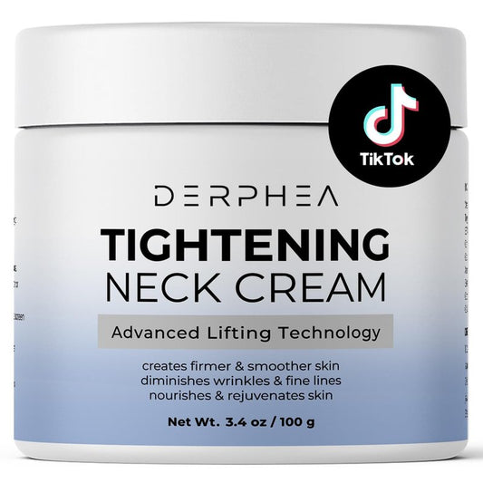 DERPHEA Neck Tightening Cream: Tighten and Lift Neck Cream For Tightening and Firming, Fine lines, Loose & Sagging On Face, Decollete & Other Skin Areas - 3.4 Fl Oz