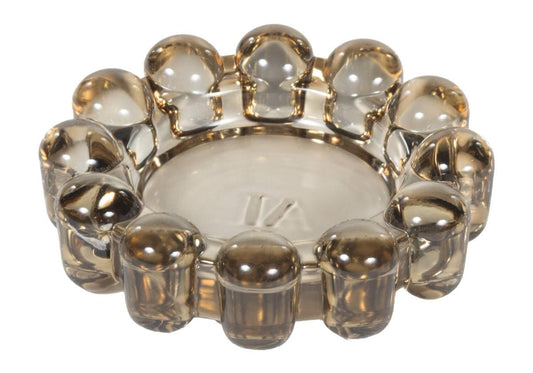 Alice Lane Original Bubble Candle Dish – Chic Smoky Glass Candle Dish for Home Decor – Decorative Modern Candle Holder for Small Candles & Diffusers