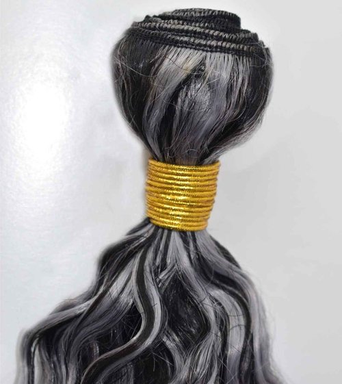Condescension Bundles Human Hair 24 26 28 inch Jerry Curly Human Hair Bundles Highlight Grey Unprocessed Quick Weave Hair for Black Women