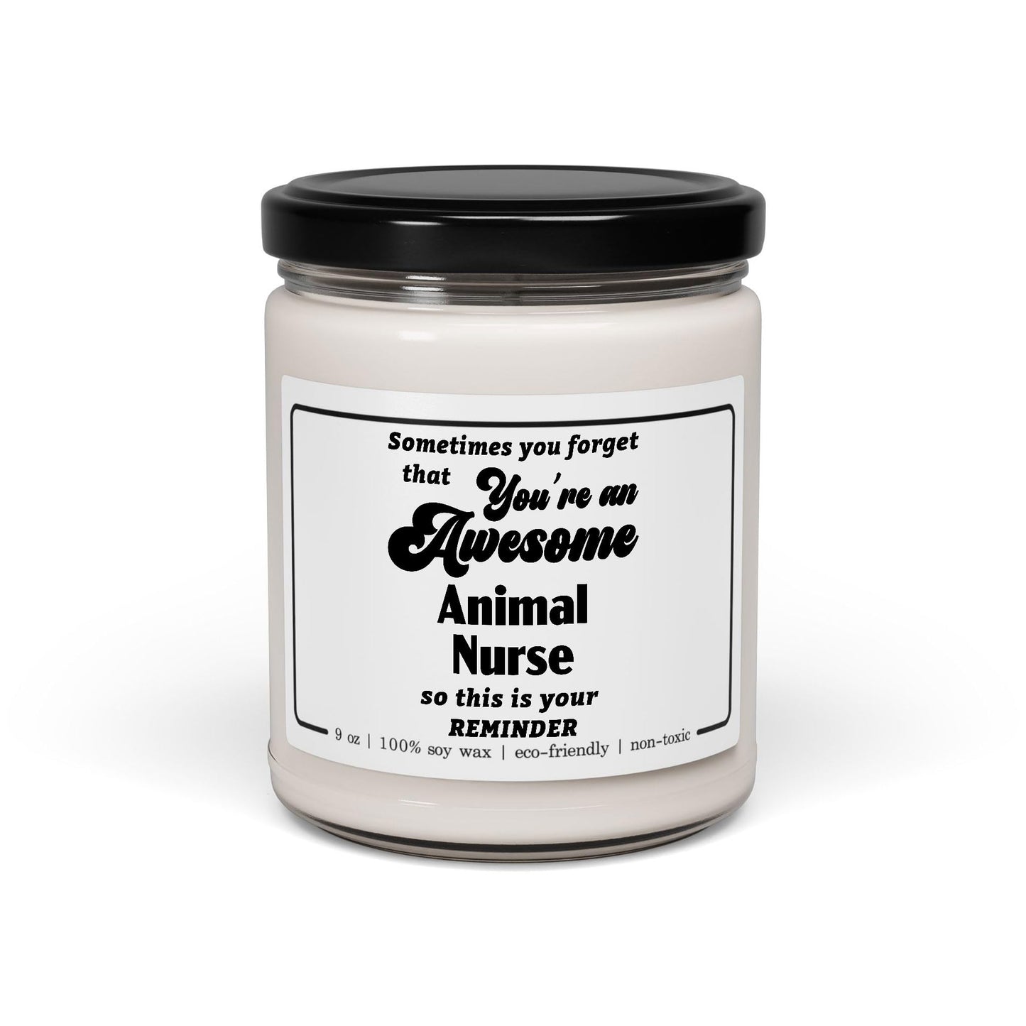 Animal Nurse Candle Gifts for Women Men - Appreciation Thank You Birthday Retirement Graduation - Veterinary Nurse Staff Employee Boss - 9oz Soy Wax Cinnamon Vanilla Scent