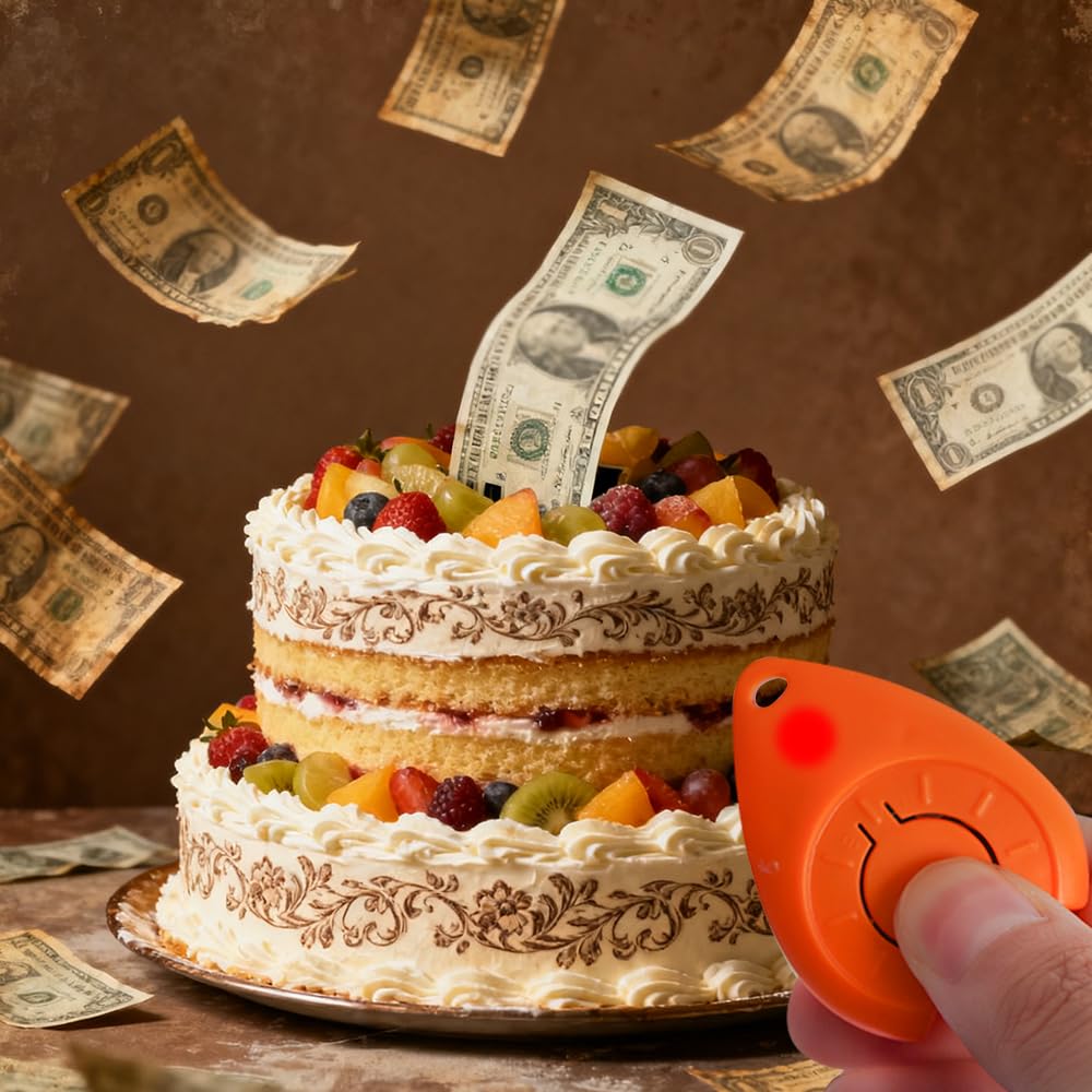 OUPUPA Cake Decoration DIY Money Squirt Surprise Gift Box Flower Bouquet Birthday Coming-of-Age Ceremony Anniversary Party Gift for Birthday Party, Wedding，Gift Cash Box Kit