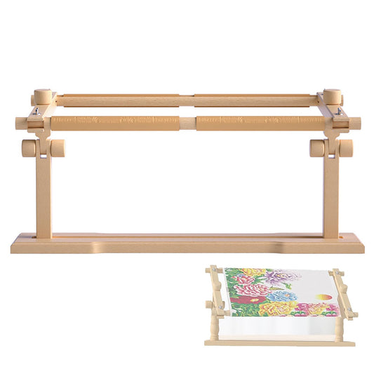 Adjustable Cross Stitch Frame - Scroll Frame with 220° Vertical Rotation, Sturdy Thick Material for Embroidery and Craft Sewing Projects