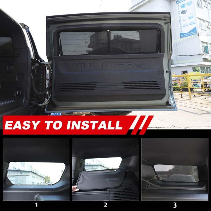 for Hummer EV SUV Accessories Car Side Window Shades&Rear Window Full Sun Shades Kit 8PCS Glare Breathable Car Privacy Curtains Block Light for Hummer EV SUV 2024-2026 (Foldable Heat Insulation Film)