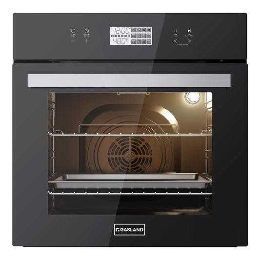 24 Inch Electric Wall Oven, ETL Certified, GASLAND 2.6 Cu.ft Built-in Single Wall Oven, 12 Cooking Functions, 3D Heating, Convection Oven with Rotisserie, Touch Control, Safety Lock, Black
