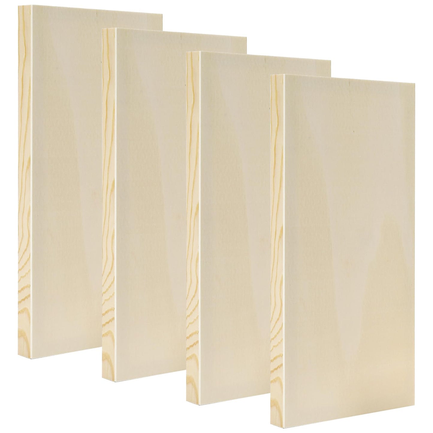 Yarlung 10 Pack Unfinished Wood Panels, 12 x 6 Inches Birch Wooden Cradled Painting Panel Canvas Boards for Watercolor, Arts and DIY Crafts, Easel Display, Use with Oils, Acrylics