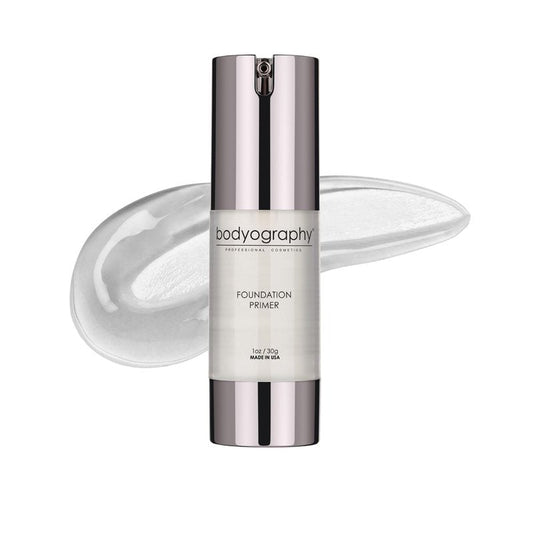 BODYOGRAPHY Foundation Primer | Flawless Anti-Aging Makeup Base with Vitamin E, A, Jojoba & Grapeseed Oil | Shine Control, Smooth Finish | Salon-Quality, Gluten-Free, Cruelty-Free | 1 oz