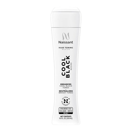 naissant Cool Black Hair Toning Mask | Ultra High-Purity Pigments | Neutralizes Red & Orange Undertones | Hyaluronic Acid, Collagen & Biotin | Paraben, Ammonia & Sulfate Free | 10.1 Fl. Oz