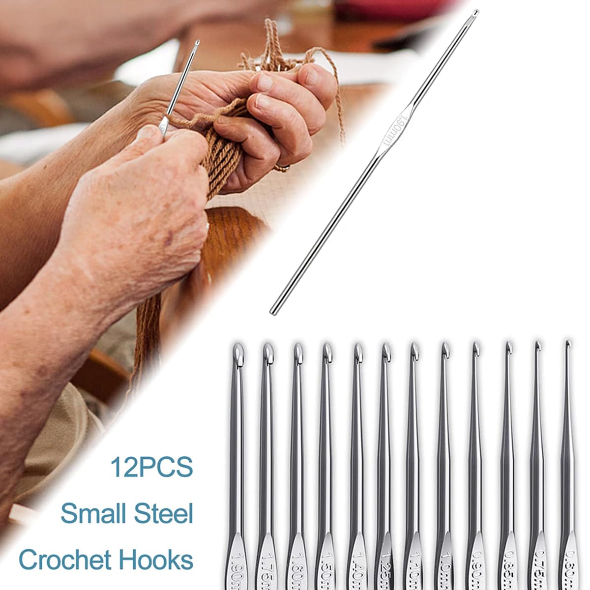 Abizarch 59 Pcs Crochet Hooks Kit for Beginners Adults, Knitting Starter Kit for Adults Ergonomic Soft Grip Handle Crochet Tools, DIY Weave Yarn Kits with Carry Bag, Travel Knitting Crochet Supplies