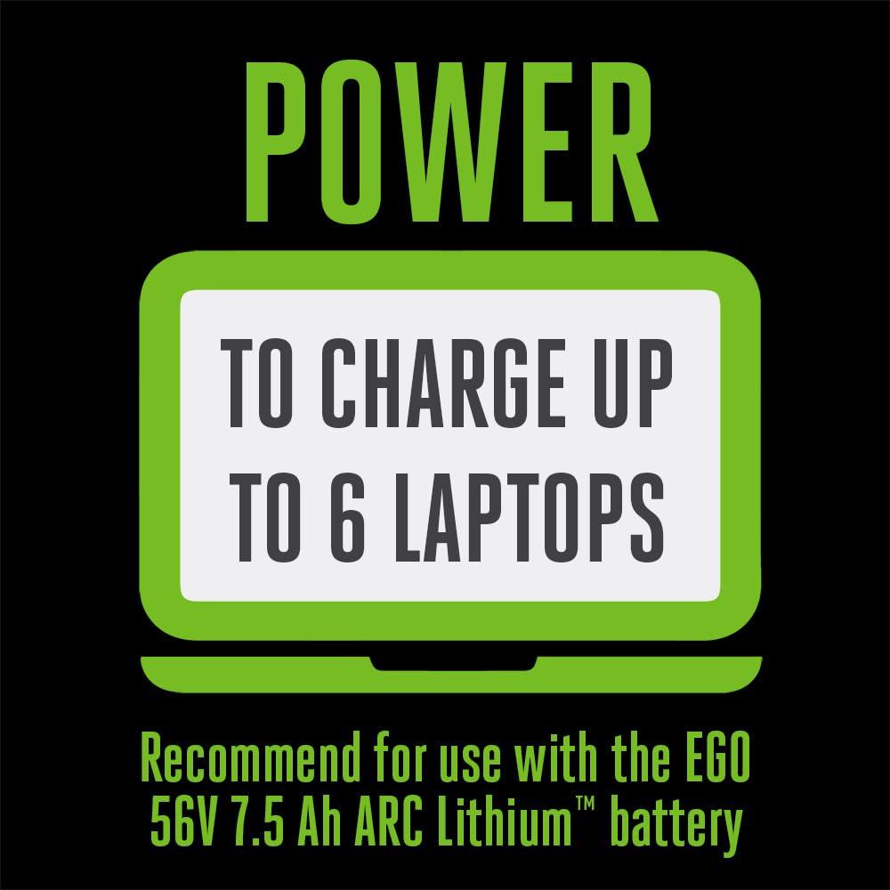 EGO POWER+ Portable Inverter, 180W, Power Inverter Generator, Quiet, Battery and Charger Not Included - PAD1800