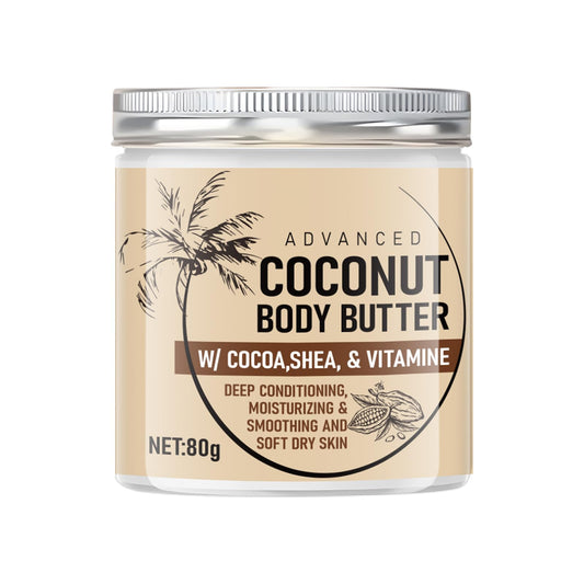 Grospe Advanced Coconut Body Butter，Firming Body Lotion，Deeply Nourishes, Moisturizes and Softens Dry Skin，Suitable for All Skin Types，2.85 Fl Oz（80g）