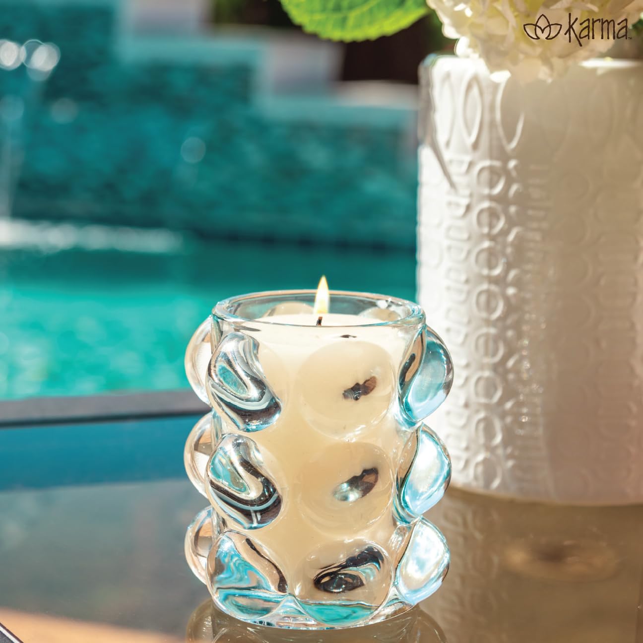Karma, Lucia Hobnail Votive, Tea Lights Candle Holder, Glass Votive Candle Holders for Table Decorations, Baby Shower, Birthday Party, Weddings and Home Decor, Amethyst