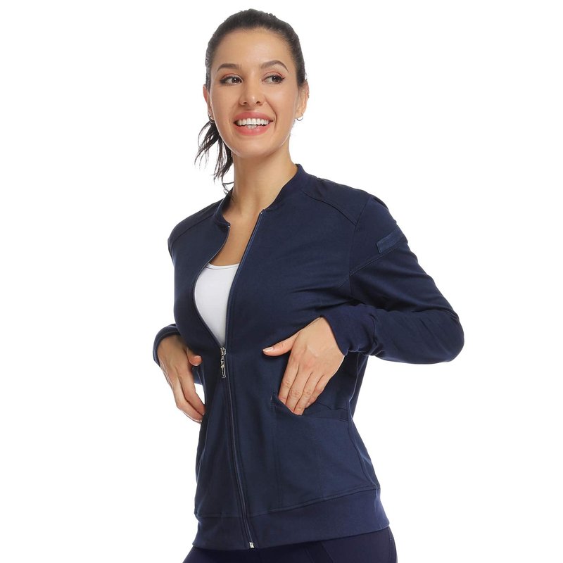 JEYONG Women's Zip Front Warm-Up Jacket