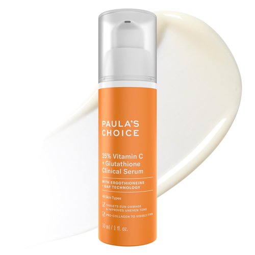 Paula’s Choice 25% Vitamin C Serum with Glutathione & Antioxidants, Face Serum Improves Discoloration, Uneven Tone & Firms, All Skin Types, Fragrance-Free, 1oz