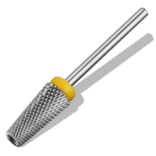 C12rtive 5-IN-1 Tungsten Carbide Bit,Tapered Barrel Electronic Nail Drill Bit for Acrylic Gel Nails Dual Nail Form Remove,3/32 Diameter Nail Bit for E-File Nail Drill(Extra-Fine)