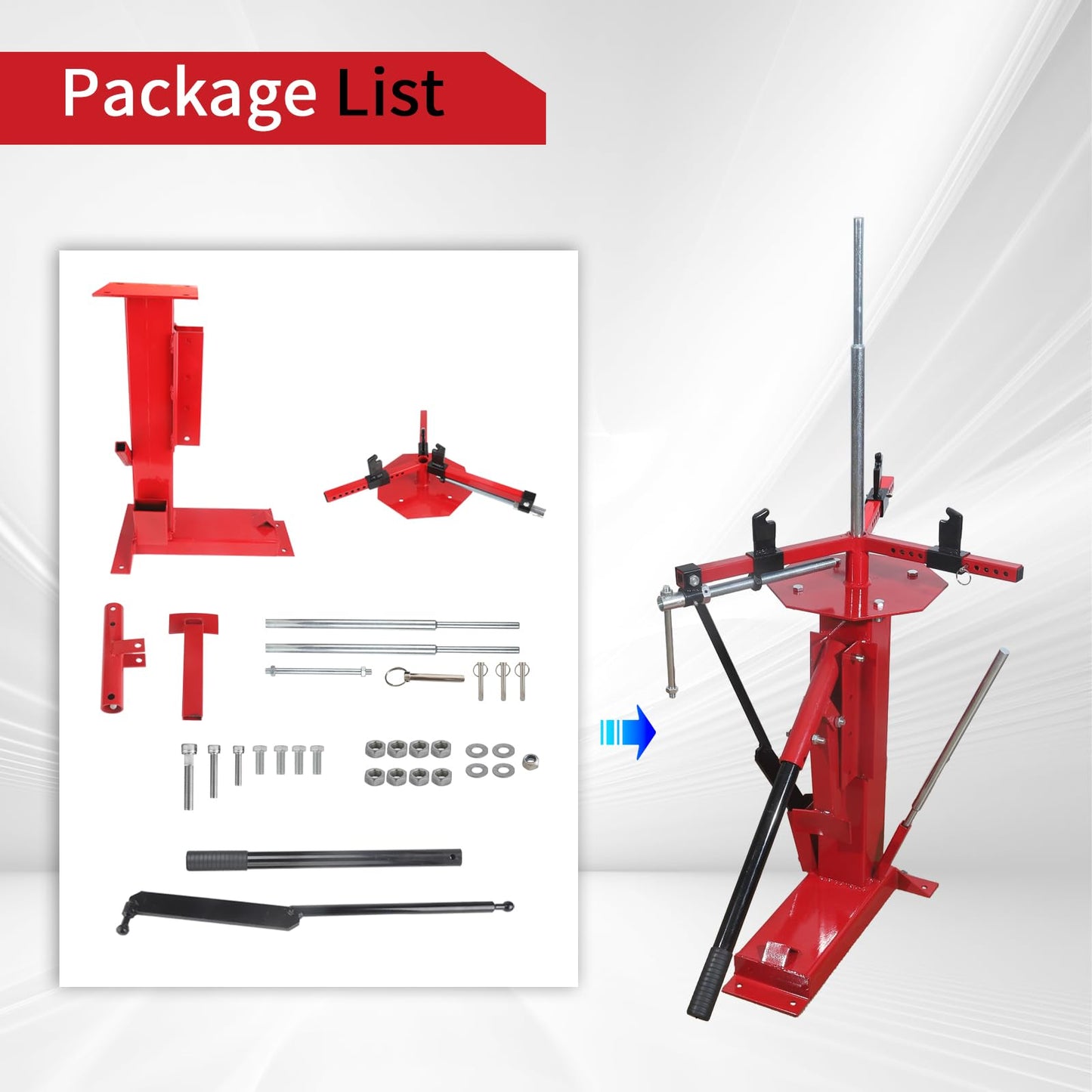 GETTKAOR Portable Steel Multifunctional Manual Tire Changer Machine, Hand Tire Bead Breaker for Motorcycles, Go-Karts, Trailers, Bikes, ATVs, Trucks with Rim Sizes from 4" to 16.5"