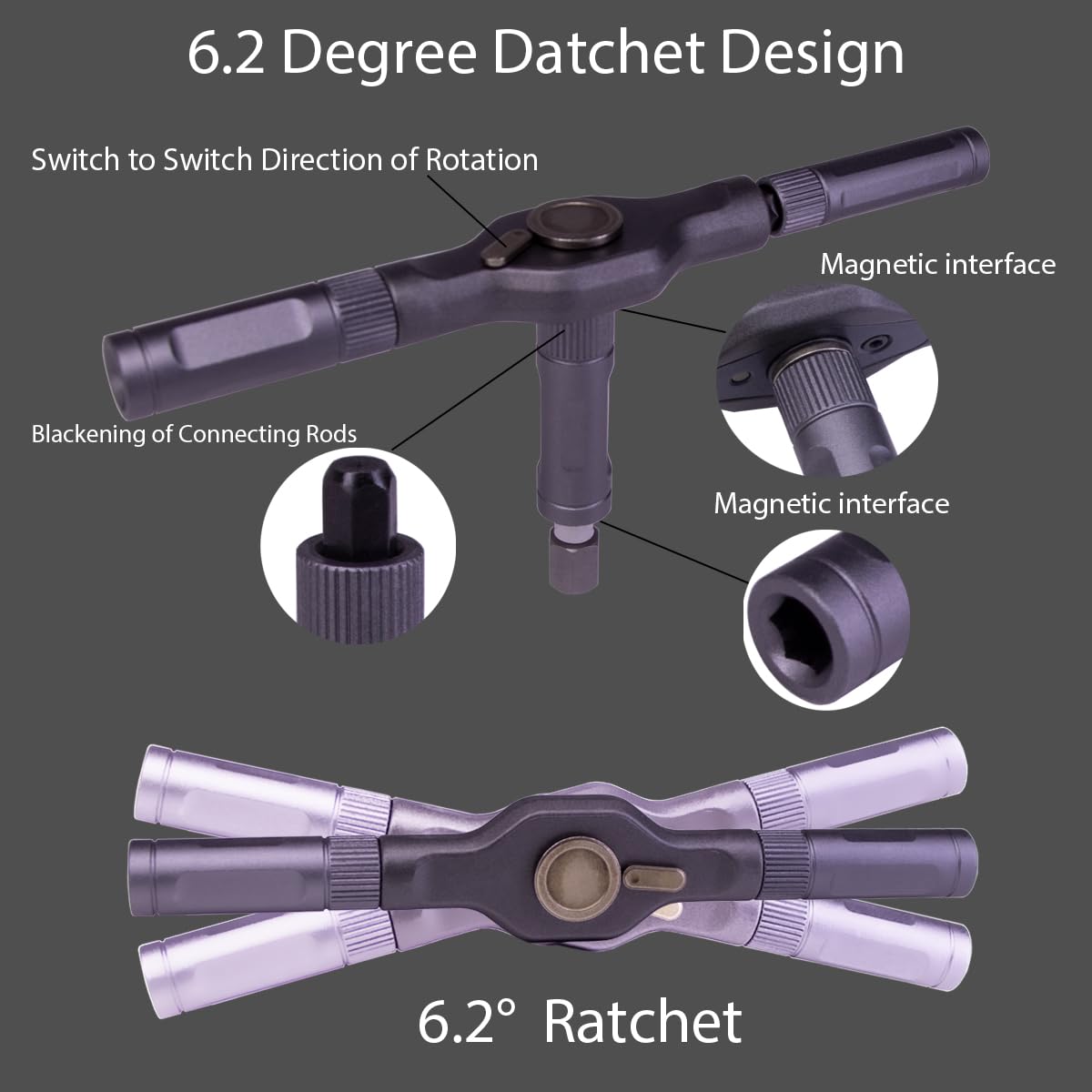 42 in 1 Magnetic DIY Ratchet Screwdriver Set,Multi Bit Screw Drive with Storage Case, Portable Compact Repair Tool Kit for Furniture, Bicycle,Watch,Computer, (42 in 1 Gray)