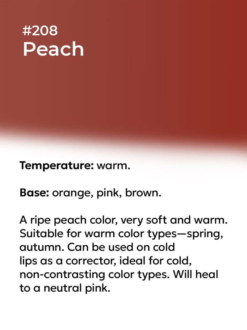 NE PIGMENTS #208 Peach - By Elena Nechaeva - Lip Pigment - Permanent Makeup - Professional Tattoo Ink