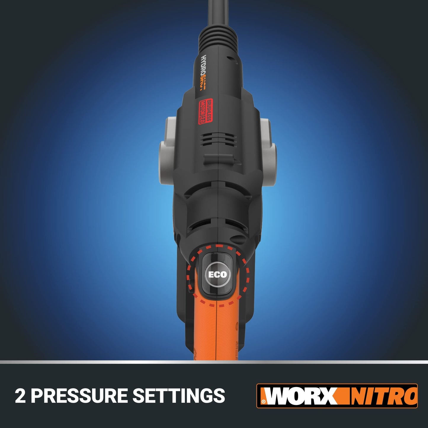 Worx Nitro Hydroshot 20V 710PSI Light-Duty Electric Pressure Washer with Brushless Motor Cordless, Lightweight, 5-in-1 Portable Power Cleaner, Power Share Compatible – Battery & Charger Included