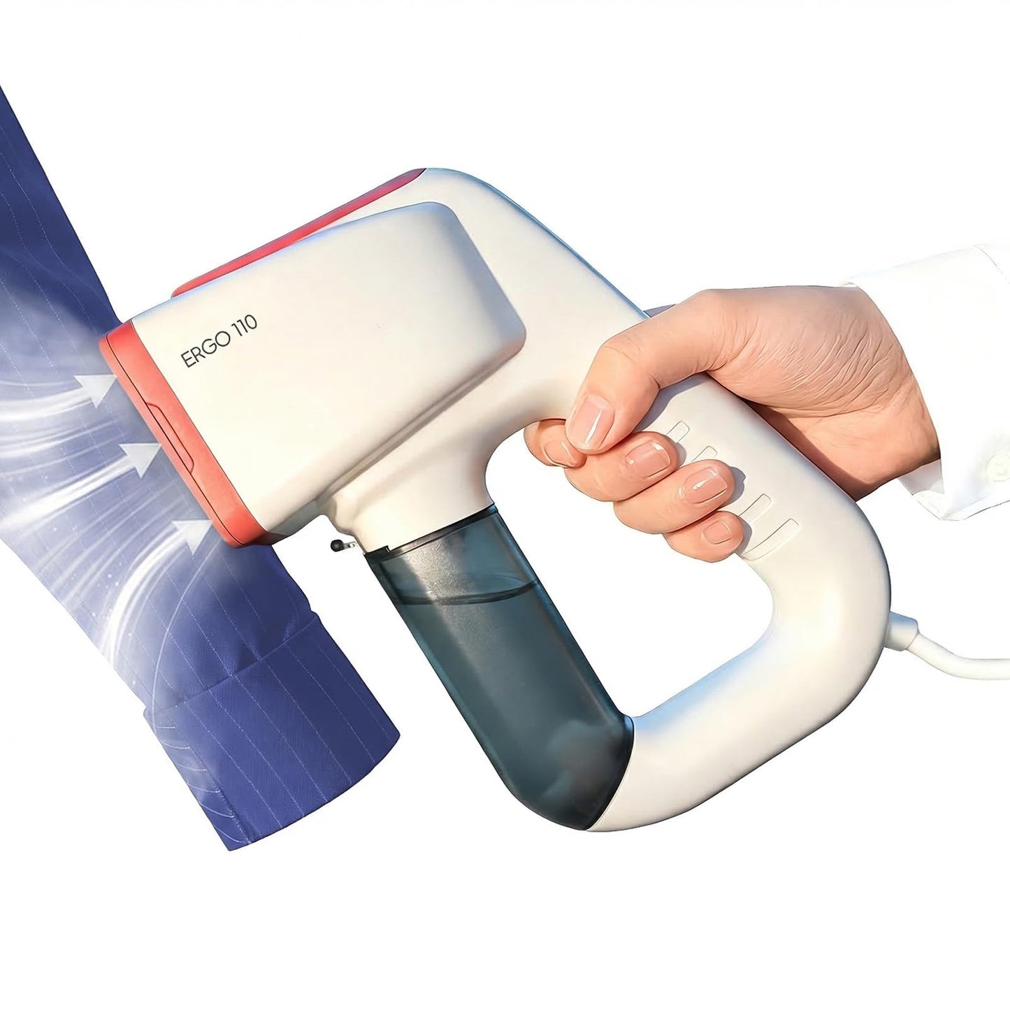 3DOEX Vacuum Steamer for Clothes, 2000Pa&3600Pa Suction Handheld Clothes Steamer,2 in 1 Portable Travel Steamer for Clothes,Garment Steamer With 122ml Water Tank (for 110-120V) (Pearl White)