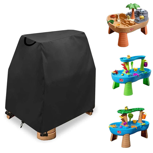 AKEfit Kids Water Table Cover Fits Rain Showers Splash Pond Water Table for Toddlers, Waterproof Dustproof Outdoor Toys Cover-Cover Only, Black