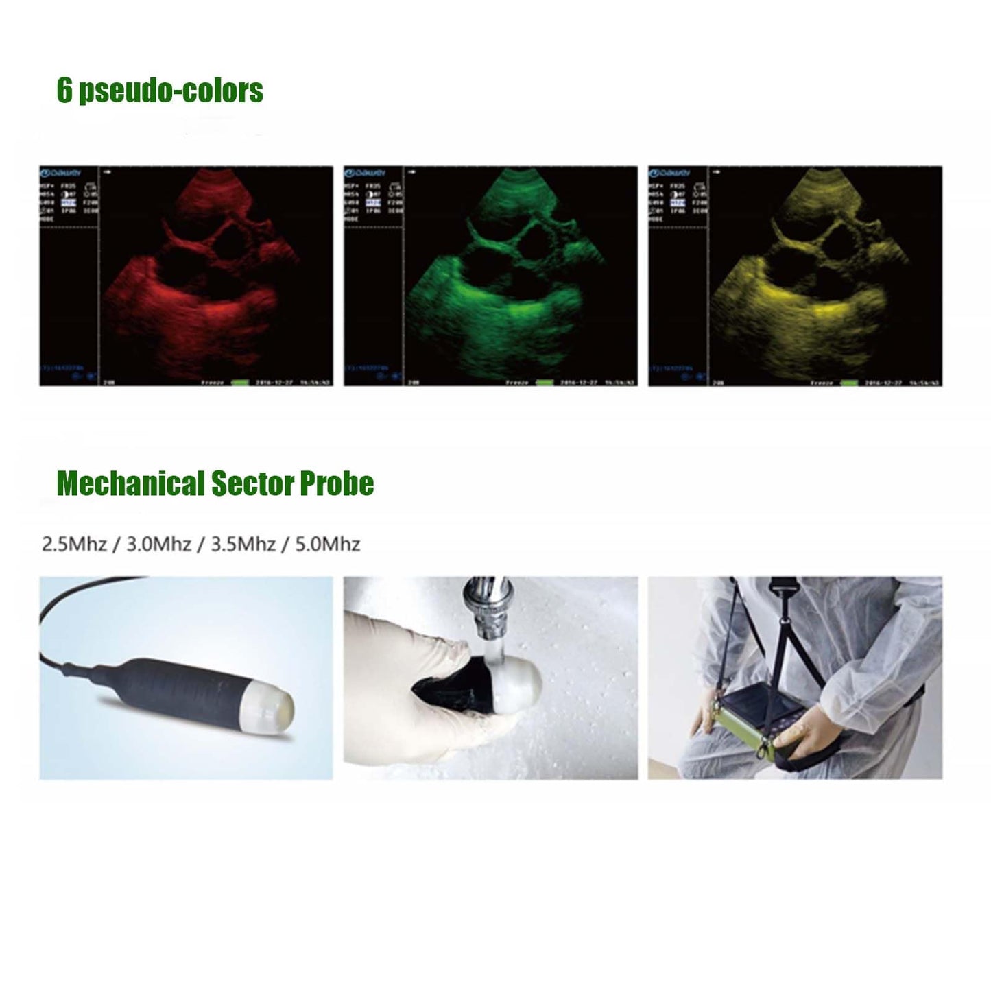 DAWEI Veterinary Ultrasound Machine for Pregnancy Portable Vet Handheld Scanner B-Ultra Sound Lightweight Ultrasound with 3.5Mhz Waterproof Probe for Pig,Sheep,Dog use