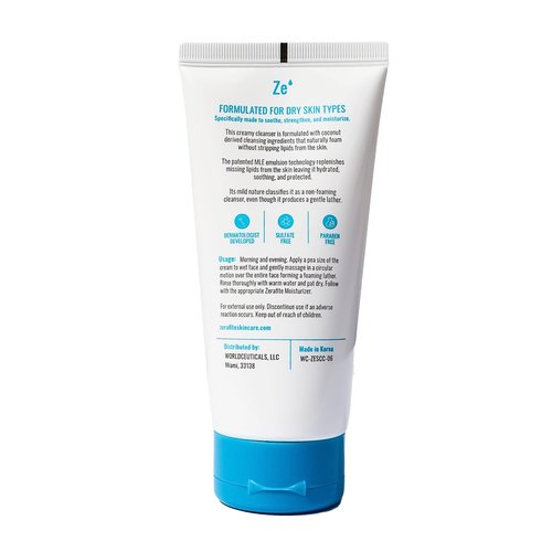 Zerafite Soothing and Calming Moisturizing Essentials, Creamy Cleanser + Face Moisturizer For Dry and Sensitive Skin DUO