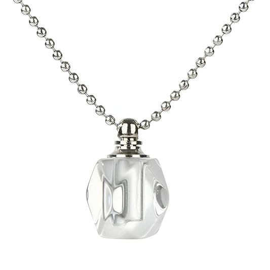 925 Sterling Silver Essential Oil Necklace For Women And Men, 14K Gold Filled Natural Stone Round Perfume Bottle Necklace, Essentials Oil Diffuser Vial Necklace (1 - Essential Oil Necklace)