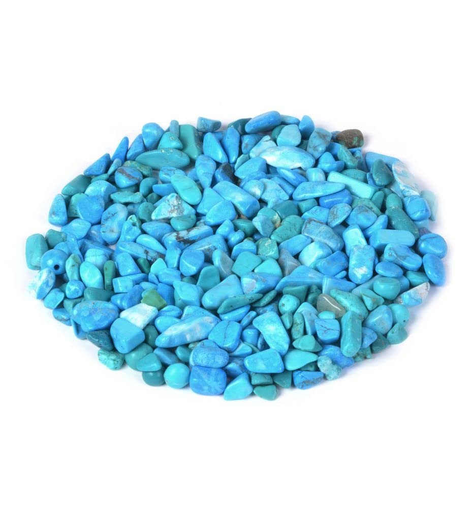 Dyed Howlite Turquoise&Dyed Green Howlite Turquoise Polished Chips Crushed Tumbled Stone Crystal Healing Embellishments 100 grams
