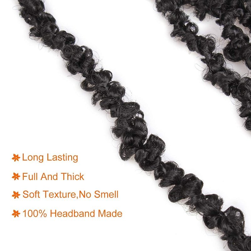 ZRQ 18 Inch Distressed Faux Locs Long Butterfly Locs Crochet Braids Hair Pre-looped Synthetic Soft Locs For Black Women Goddess Locs Hair Extensions (6 Pack 4#)