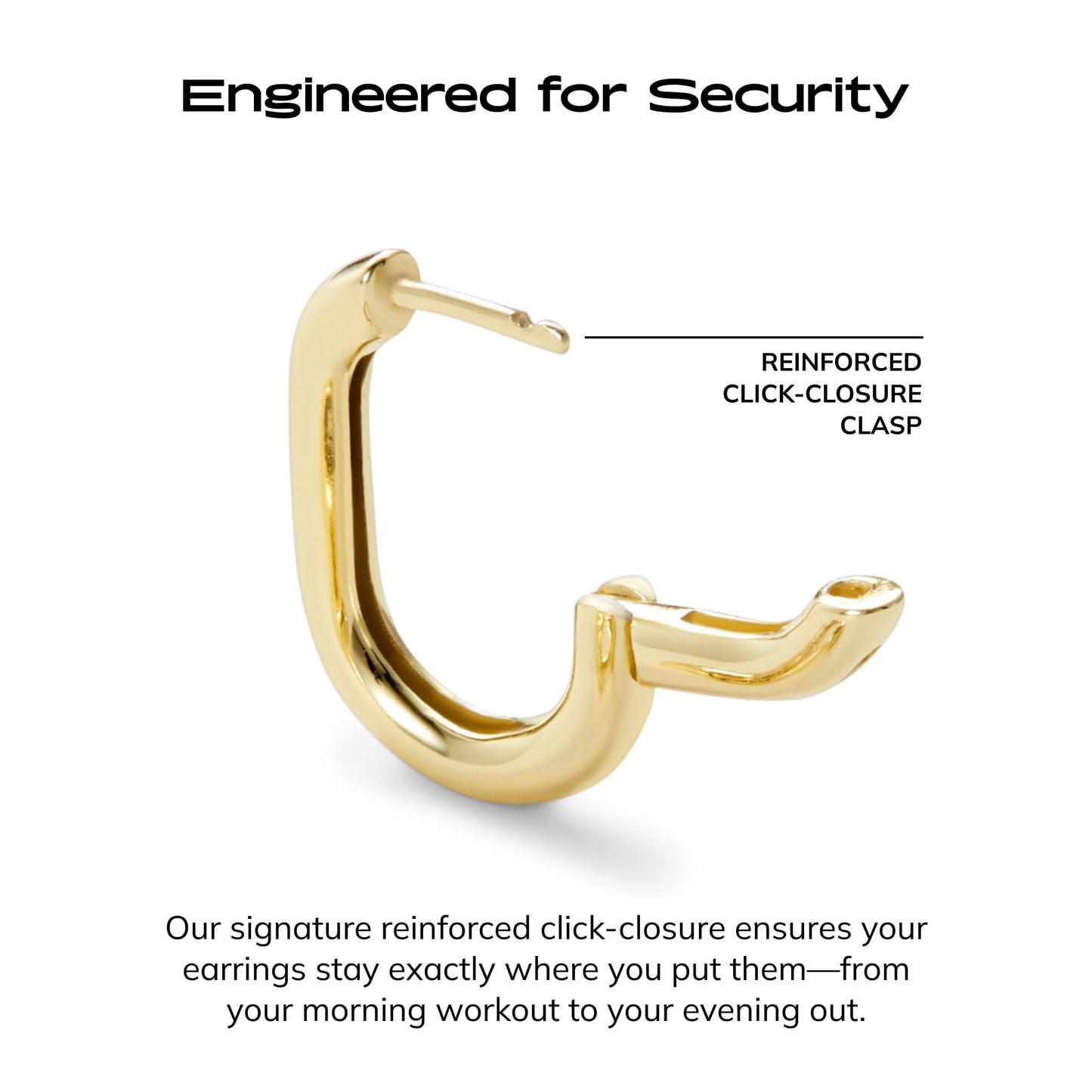 Ana Luisa | Gold Hoop Earrings - Rox Small | Minimal & Chic 14K Gold Plated Hoops | Hypoallergenic, Water-Resistant & Tarnish-Free | 14K Gold Earrings | Crafted In 100% Recycled Sterling Silver,