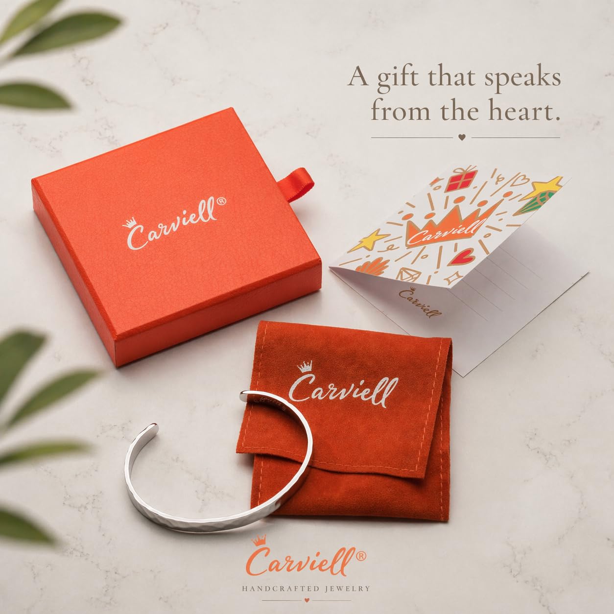 Carviell Grandma Granddaughter Bracelet – The Love Between a Grandmother and Granddaughter is Forever – Silver Stainless Steel Cuff, Birthday, Christmas, Mother’s Day Present