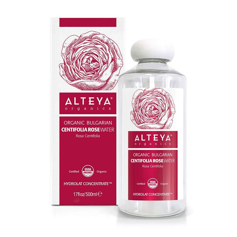 Alteya Organic Centifolia Rose Water 500ml - 100% USDA Certified Organic Big Bottle Authentic Pure Rosa Centifolia Flower Water Steam-Distilled and Sold Directly by the Rose Grower Alteya Organics