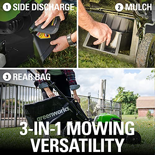 Greenworks 40V 21" Brushless Cordless (Self-Propelled) Lawn Mower (75+ Compatible Tools), 5.0Ah Battery and Charger Included