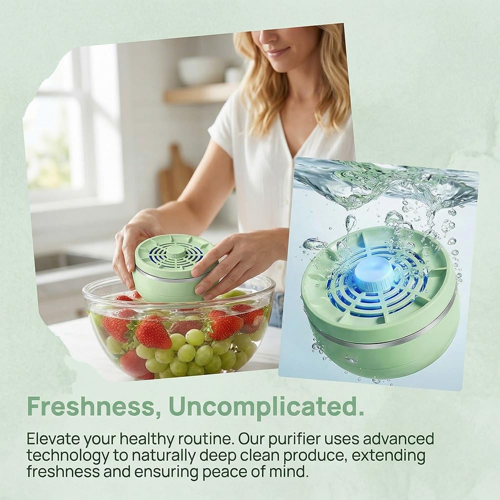 Fruit and Vegetable Washing Machine, Upgrade Portable Wireless Fruit Cleaner Device 3600mAH 4 Modes 3 Minutes of Deep Cleansing for Fruits Vegetables Meat and Tableware (White)