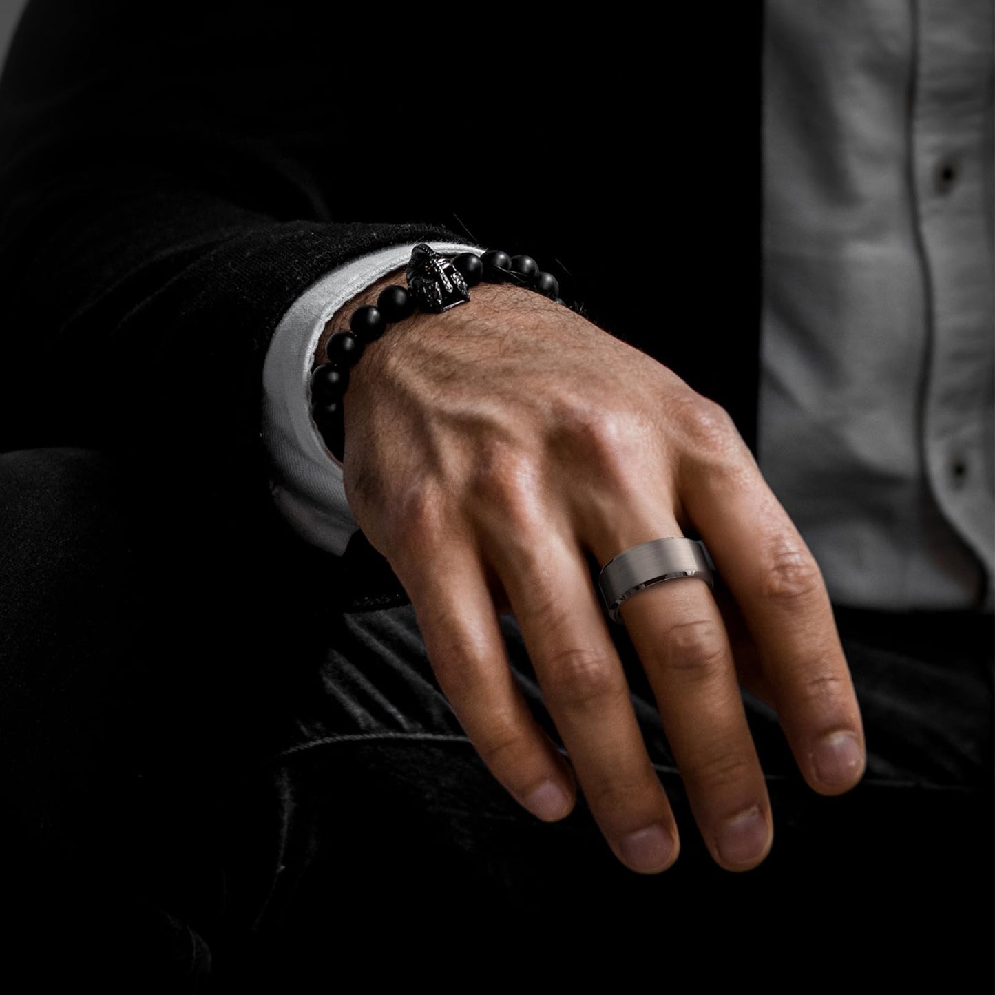 King Will 10mm Tungsten Wedding Band for Men - Gunmetal, Comfort Fit, Size 11