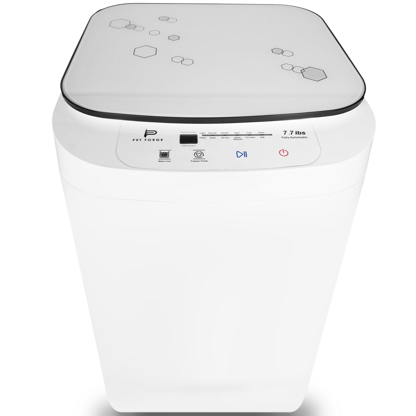 Pet Forge Compact Washing Machine – Fully Automatic Mini Washer for Small Loads & Pet Items | 8 lbs Capacity Portable Top Load Washer