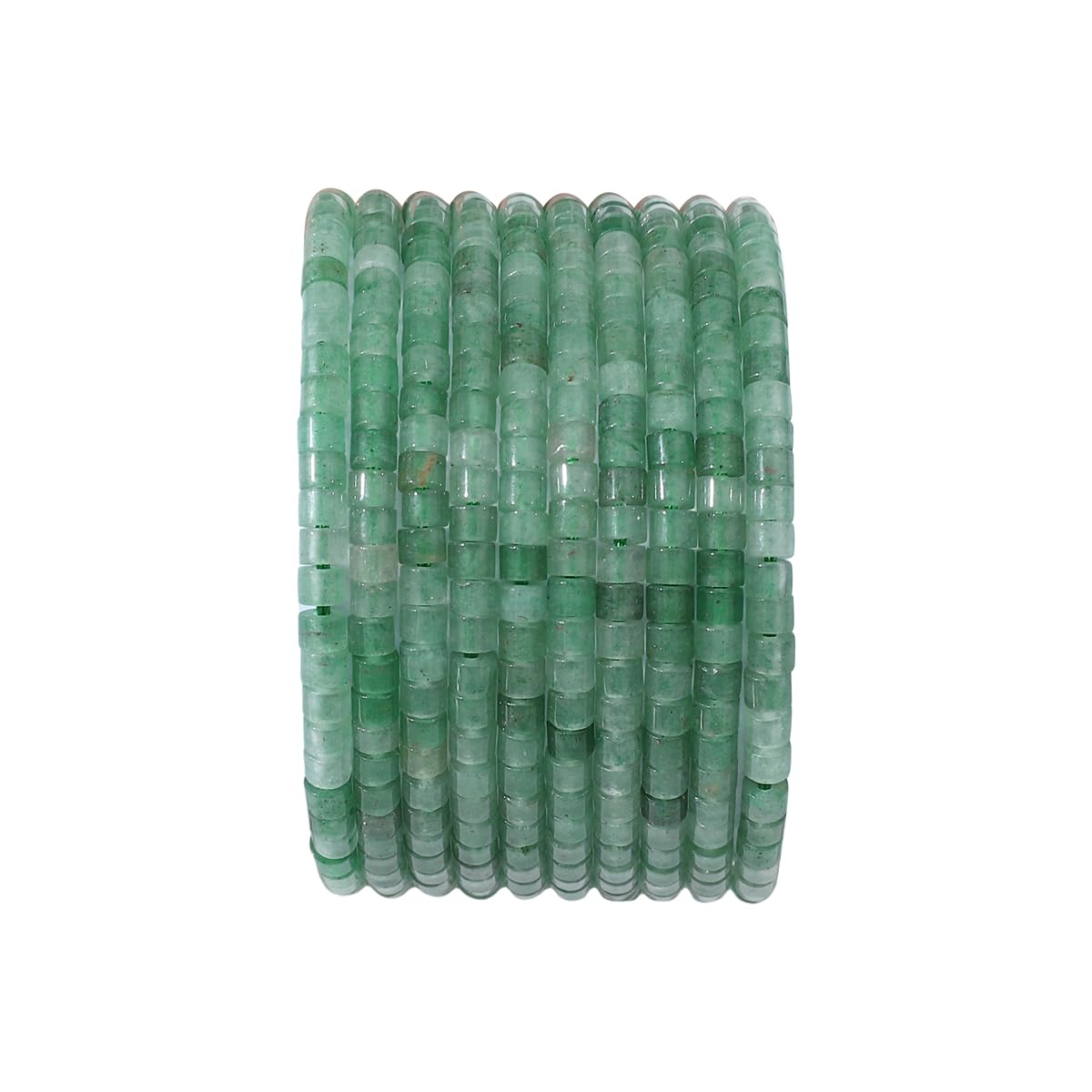 BEADIA Natural Green Aventurine Short Cylinder Beads 2x3mm 155pcs Tube Loose Semi Gemstone Beads for Jewelry Making Design