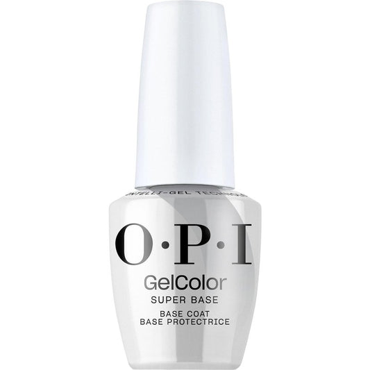 OPI GelColor Super Base Base Coat | Strong Adhesion for LED Cure Gel Nail Polish | Protects Natural Nail, Prevents Discoloration | 0.5 Fl Oz