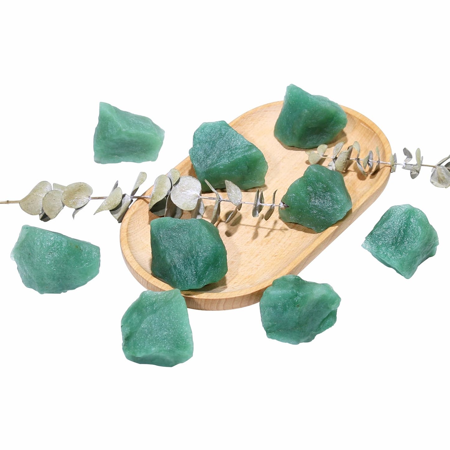 Nvzi Green Aventurine Crystals, Bulk Crystals, Crystals and Healing Stones, Rocks for Tumbling, Amathesis Crystal, Raw Crystals Bulk, Calcite Crystal for Decoration, Wicca, Reiki, Chakra(1LB)