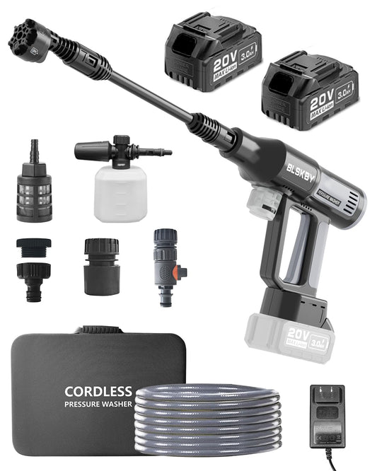 1200PSI Cordless Pressure Washer 2 Batteries - Brushless Cordless Power Washer with 6-in-1 Nozzle, Foam Cannon, LCD Display, Battery Pressure Washer for Patio, Car & Outdoor Cleaning