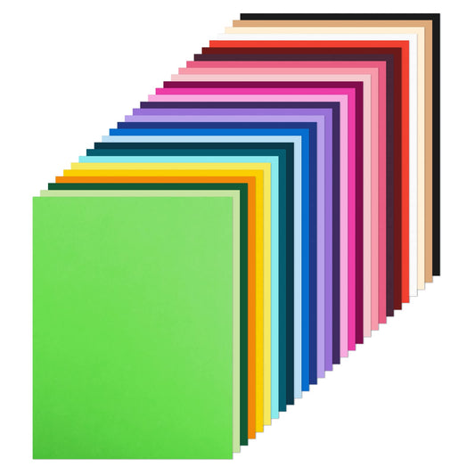 120 Sheets Colored Card Stock Printer Paper, 120 gsm 32 lb 24 Colors Pastel Construction Paper for Scrapbook School Office Printing DIY Craft (120GSM)