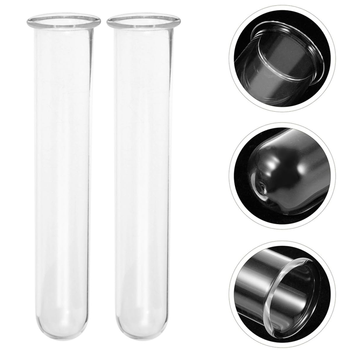 HEMOTON 4pcs Glass Test Tube Hydroponic Plant Tubes 2.5x3x18cm Propagation Vase Set for Wall Mounted and Desktop Terrarium Planter Home Décor