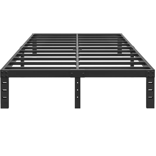 ALDRICH 10 Inch Metal Bed Frame Queen Size - Double Black Basic Steel Slats Platform, Easy Assembly Heavy Duty Noise Free Bedframes, No Box Spring Needed