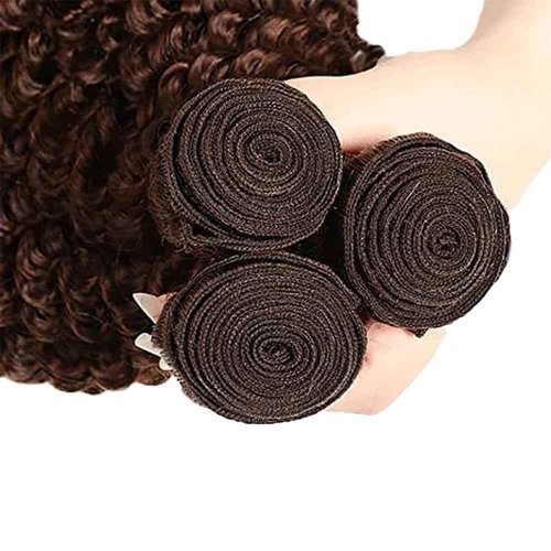 Condescension Human Hair Bundles 22 24 26 Inch brown Color 4 Deep Wave Human Hair Bundles Unprocessed Brazilian Virgin Hair for Black Women