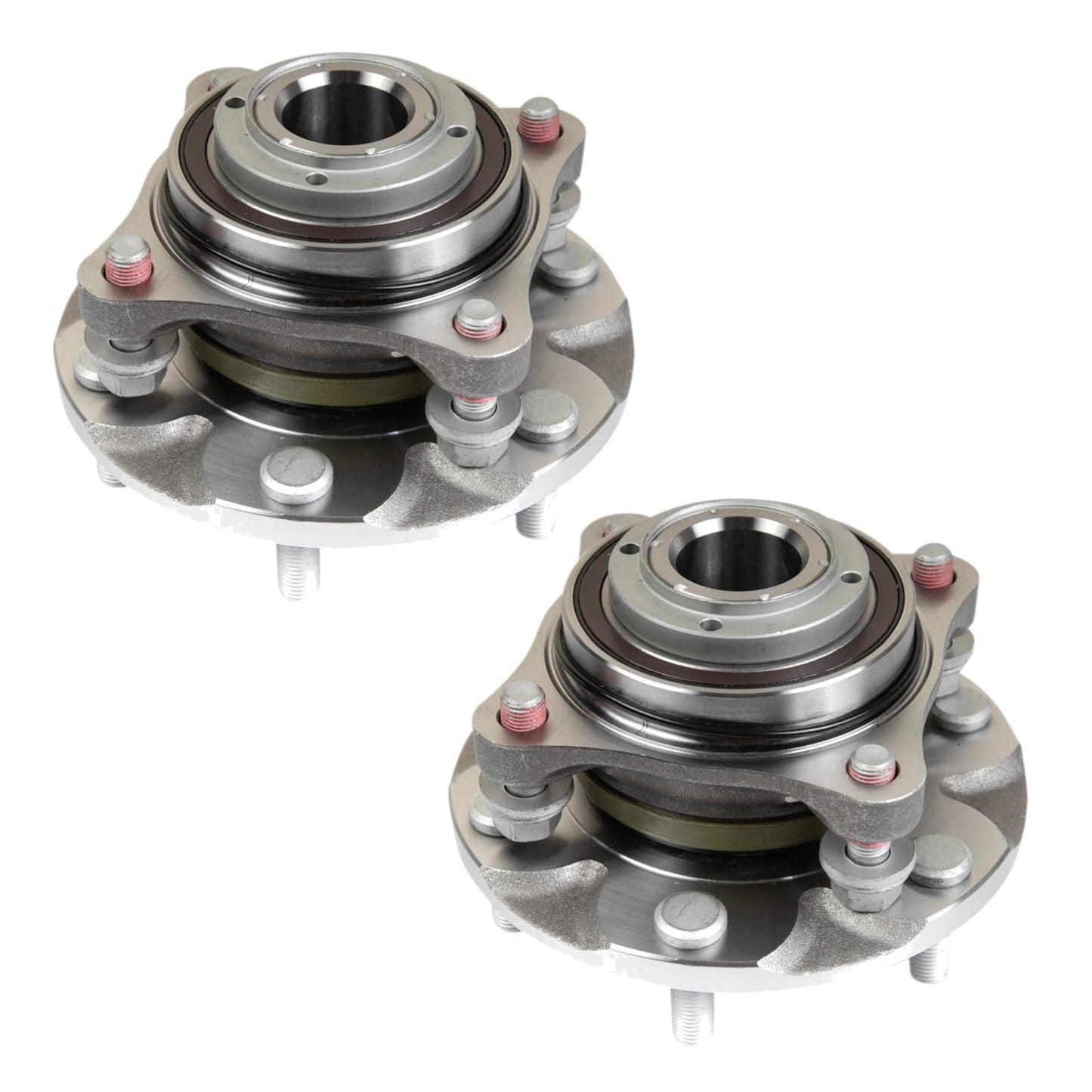 TRQ Front Left and Right Wheel Bearing and Hub Assembly 2 Piece Set for REAR WHEEL DRIVE MODELS ONLY Compatible with 05-15 Pre Runner 2WD 03-23 Toyota 4Runner 2WD 07-14 FJ Cruiser 2WD 16-23 Tacoma 2WD