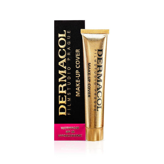 Dermacol - Full Coverage Matte Foundation with SPF 30, Waterproof Foundation for Oily Skin, Acne, & Under Eye Bags, Long-Lasting Makeup, 30g - Shade 208