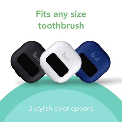 Bril UV-C Toothbrush Sanitizer, Portable Cleaner, Travel Cover, Rechargeable Holder, and Case for Any Size Toothbrush, Navy and White (3 Pack)