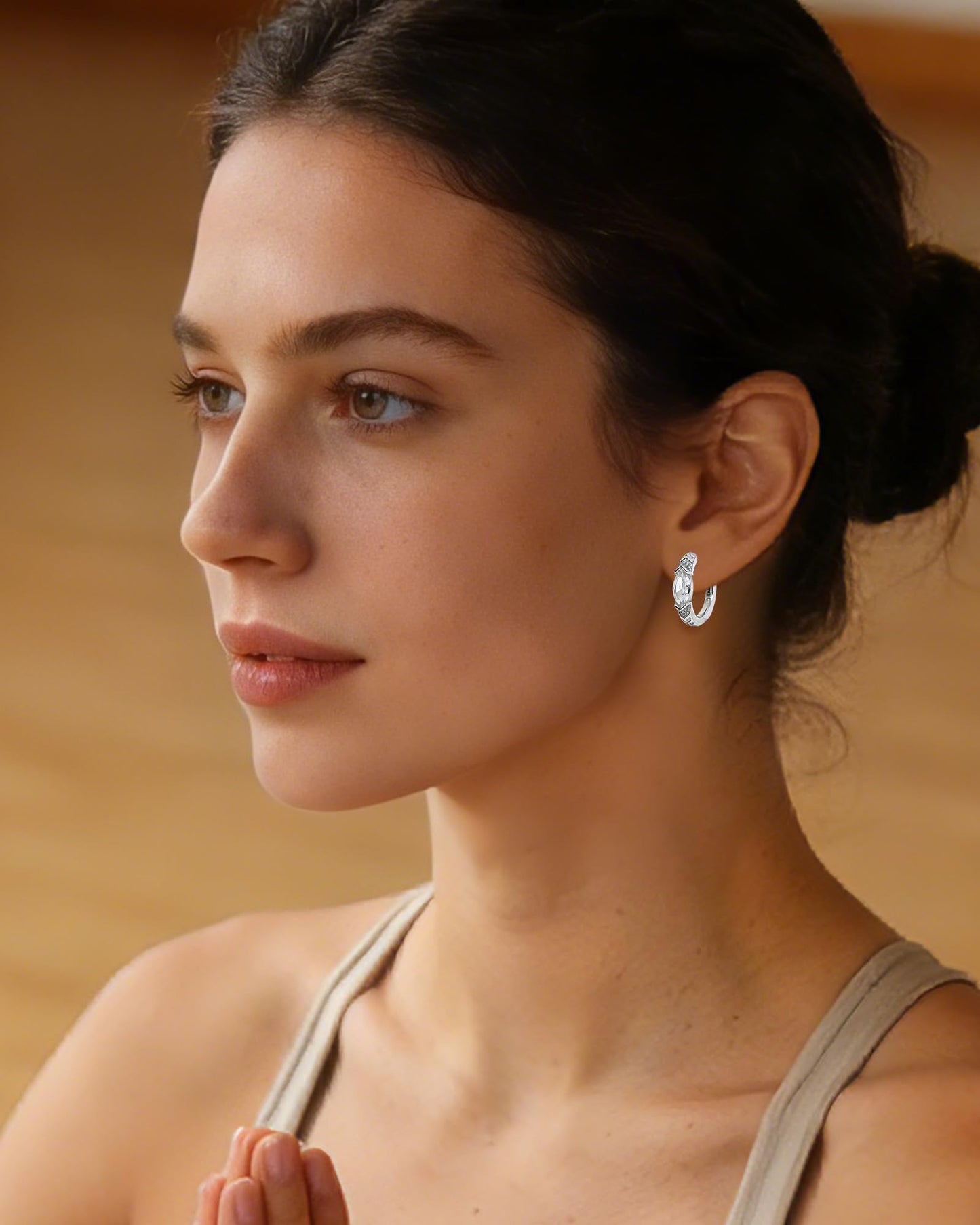 2 Pairs Lymphatic Earrings for Women Lymphatic Drainage Moissanite Hoop Earrings Lymphvity Therapy Germanium Ear-rings Silver Cubic Zirconia Moissanite Ear-rings Jewelry Gifts for Her