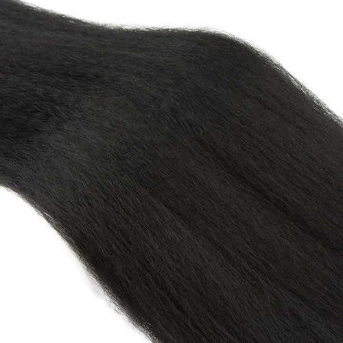 26 28 30 inch Color 1B Human Hair Bundles Yaki Straight Bundle Kinky Straight Human Hair 3 Bundles Double Weft Yaki Bundle