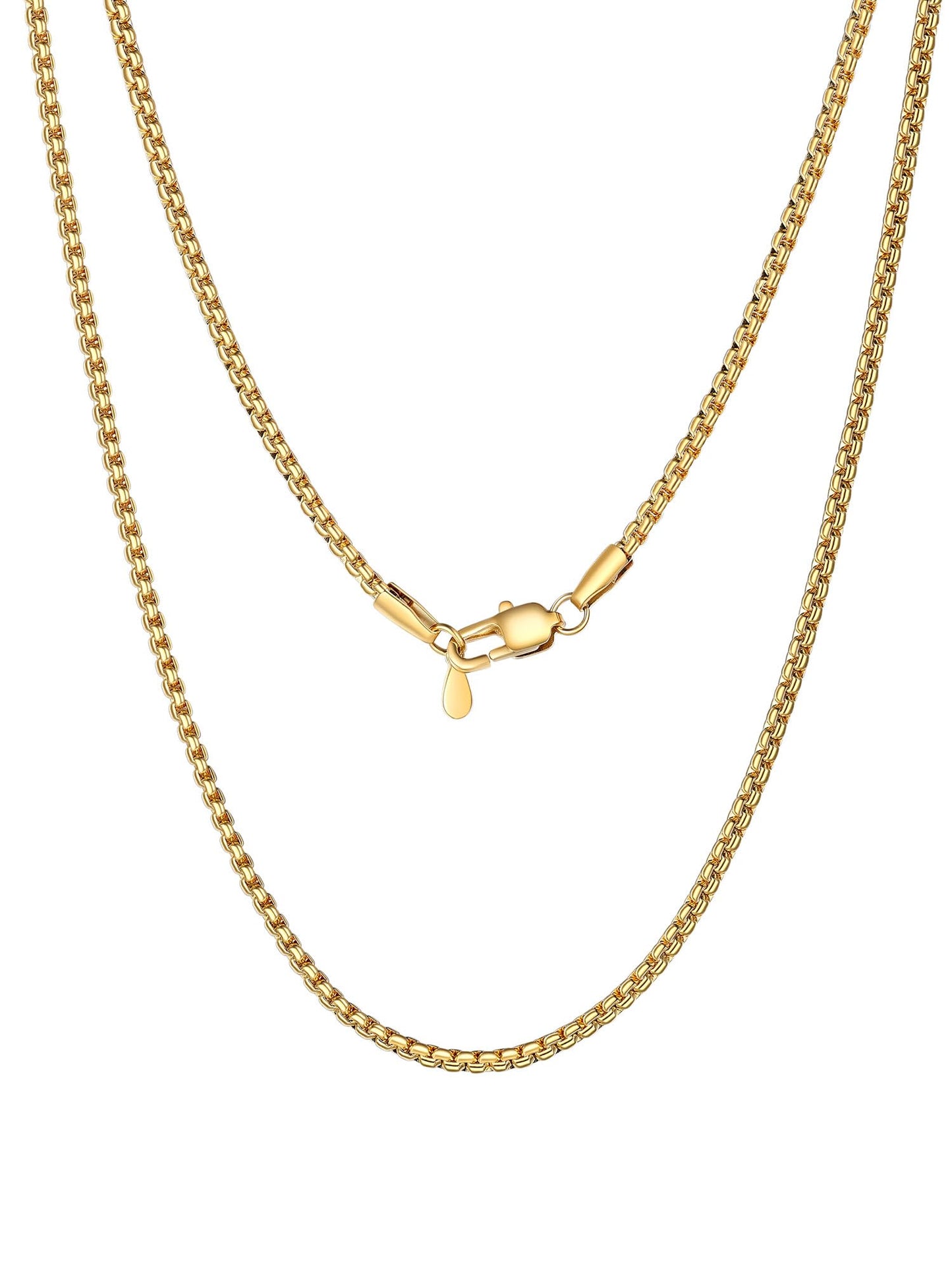 PROSTEEL Mens Gold Chain Gold Necklace Stainless Steel Gold Rapper Chain Aesthetic Jewelry 22inch